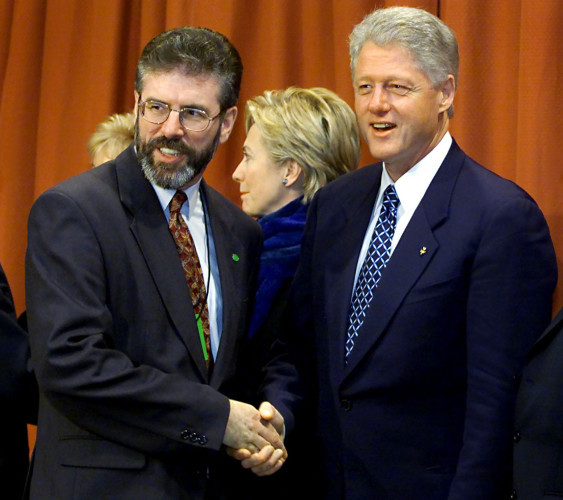 Dublin Clinton visit Adams