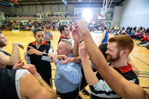 GCD Swords Thunder coach and players celebrate