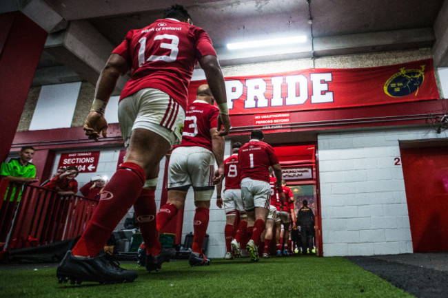 Francis Saili takes to the field with his team after half time