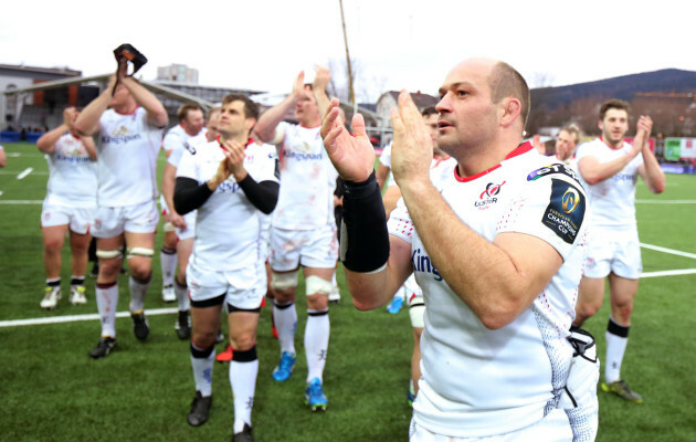 Rory Best celebrates winning