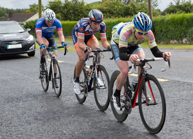 Phillip Lavery leads breakaway companions, Matt Brammeier and Damien Shaw during the race