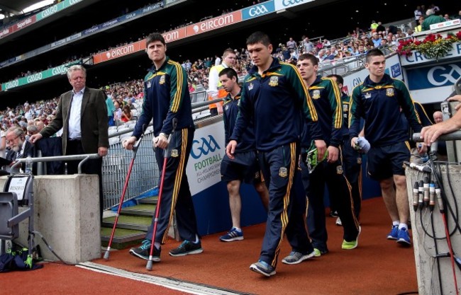 Conor Gillespie on crutches