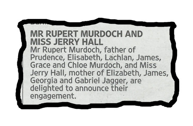 Murdoch and Hall engagement