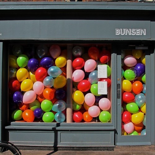 Guess how many baloons it takes to fill Bunsen? To celebrate our 1st birthday today, the lucky winner gets a super secret, delicious prize! FYI, birthday gifts/cards/cash to the usual address!