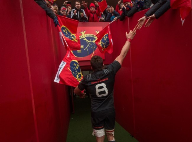 CJ Stander makes his way down the tunnel