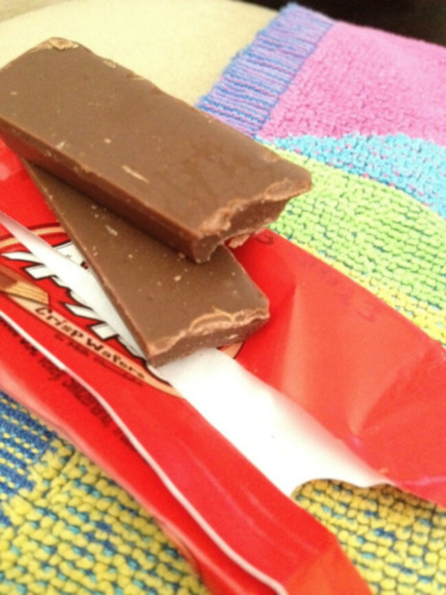I got a kit-kat that was solid chocolate