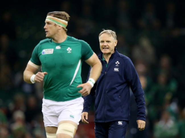 Joe Schmidt with Jamie Heaslip