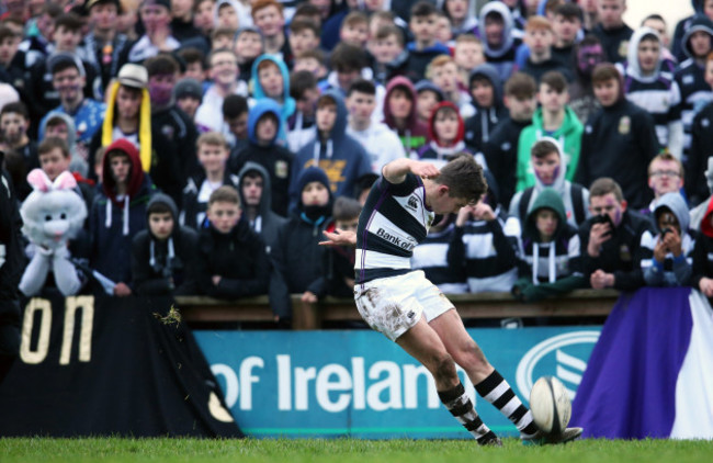 Peter Sylvester kicks a conversion