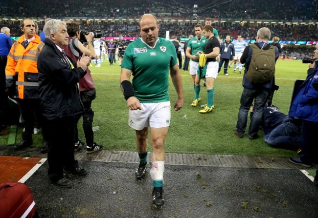 Rory Best dejected after the game