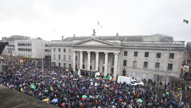 23/1/2016. Right To Water Protest Dublin. A large