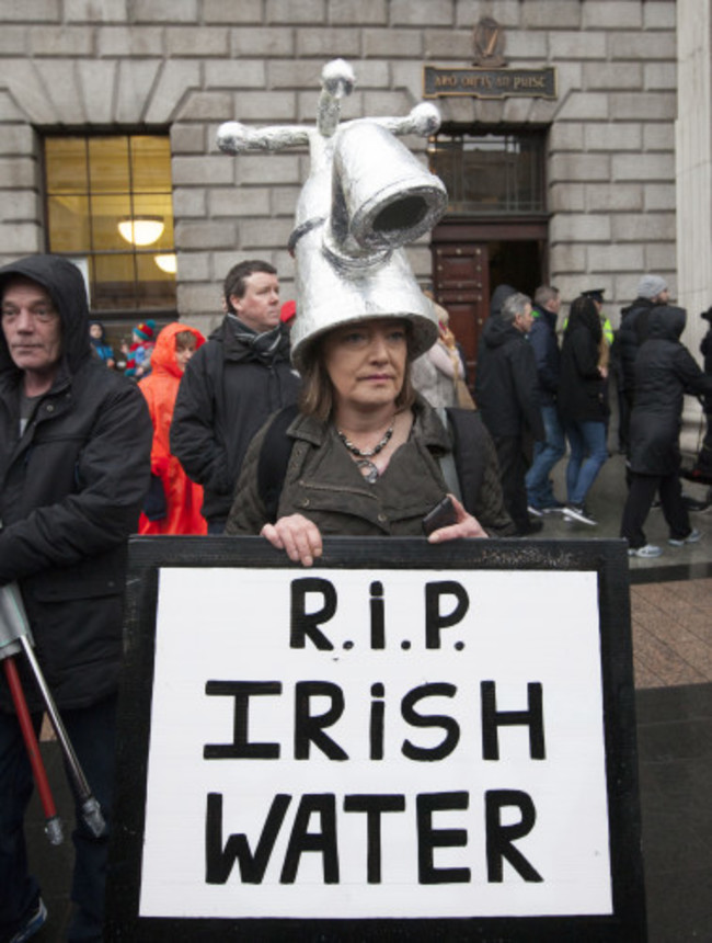 23/1/2016. Right To Water Protest Dublin. A large