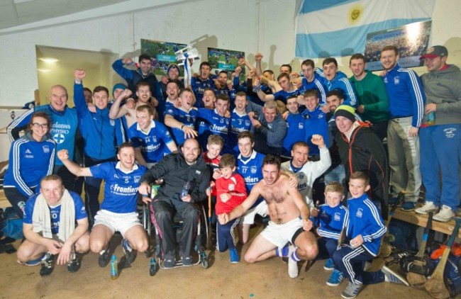 Thurles Sarsfields' players celebrate winning