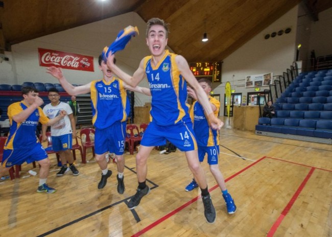 Shane O'Connell celebrates at the final whistle