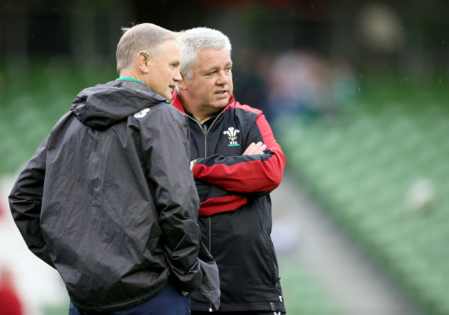 Joe Schmidt with Warren Gatland