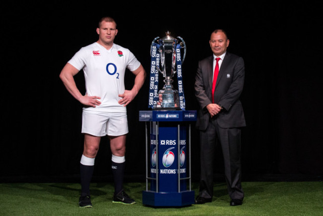 Dylan Hartley and Eddie Jones