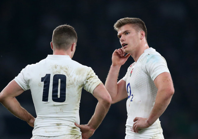 EnglandÕs George Ford and Owen Farrell 29/11//2014