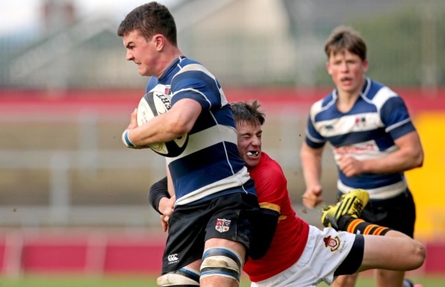 Matthew Hanly tackled by James Taylor