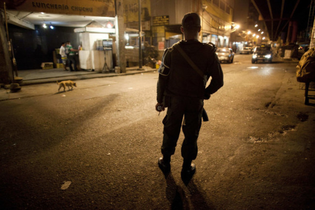 Venezuela Troop In The Street