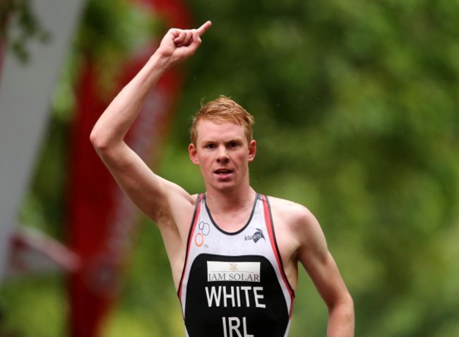 Russell White on his way to winning the Vodafone Dublin City Triathlon