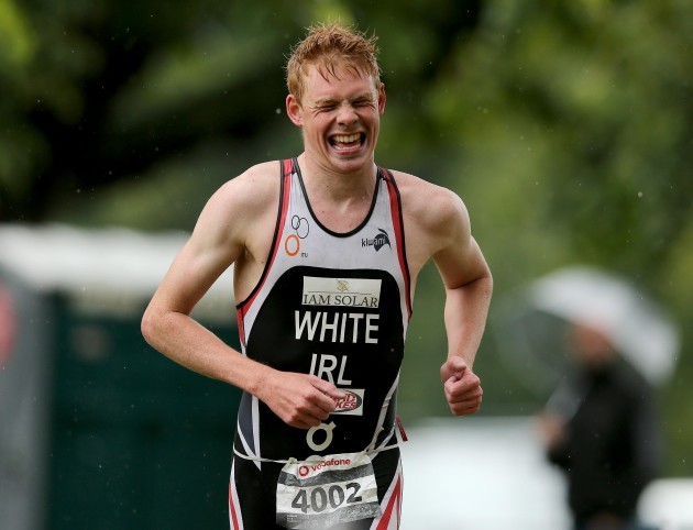 Russell White on his way to winning the Vodafone Dublin City Triathlon