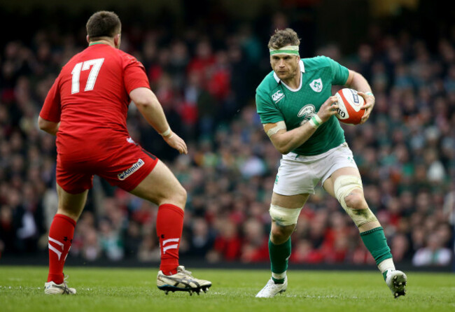 Jamie Heaslip with Rob Evans