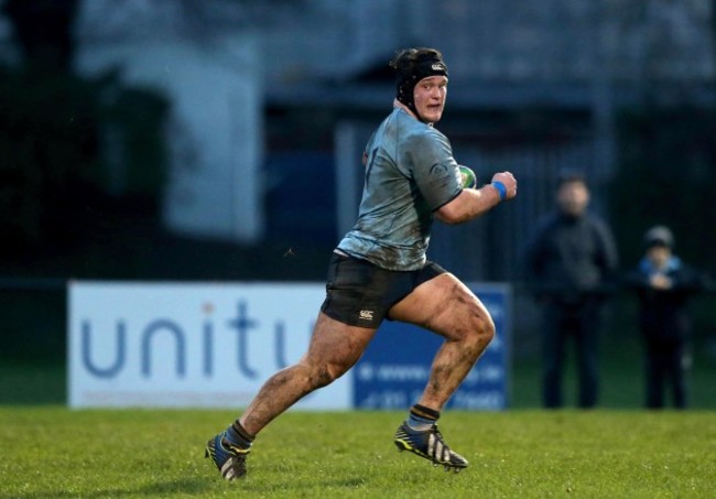 Andrew Porter makes a break on his way to scoring their third try