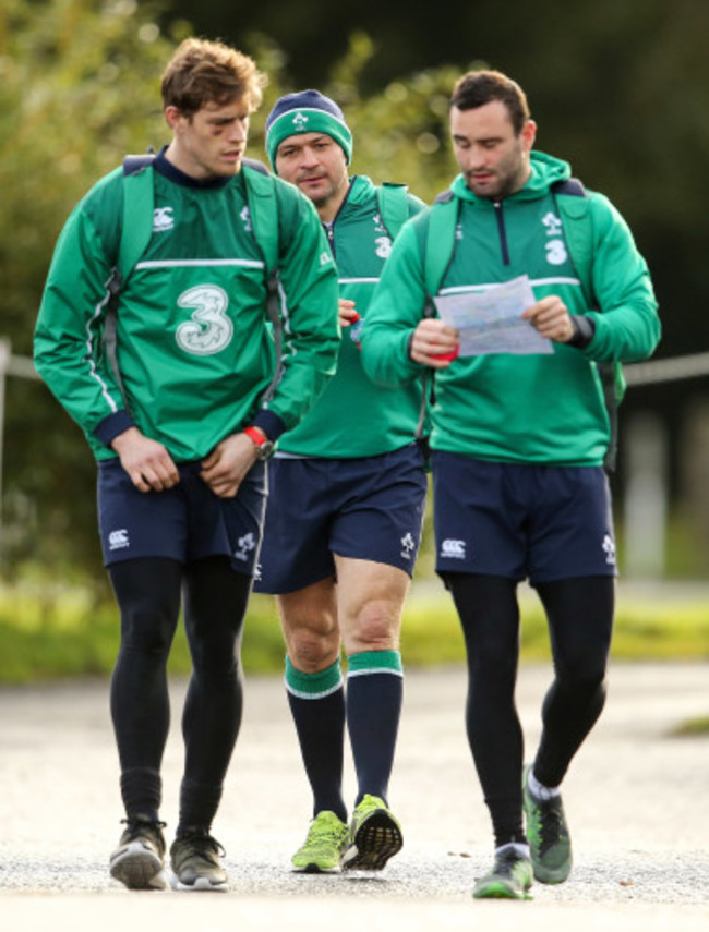 Andrew Trimble, Rory Best and Dave Kearney