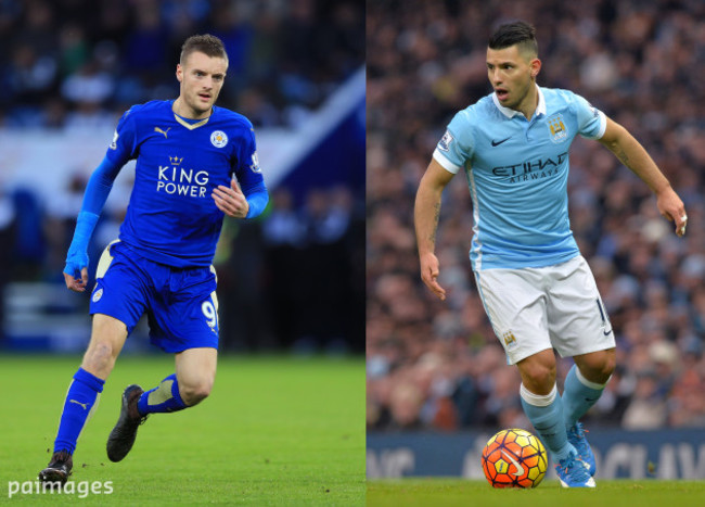 Jamie Vardy and Sergio Aguero File Photo