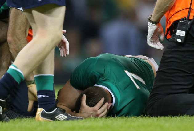 IrelandÕs Tommy O'Donnell injury