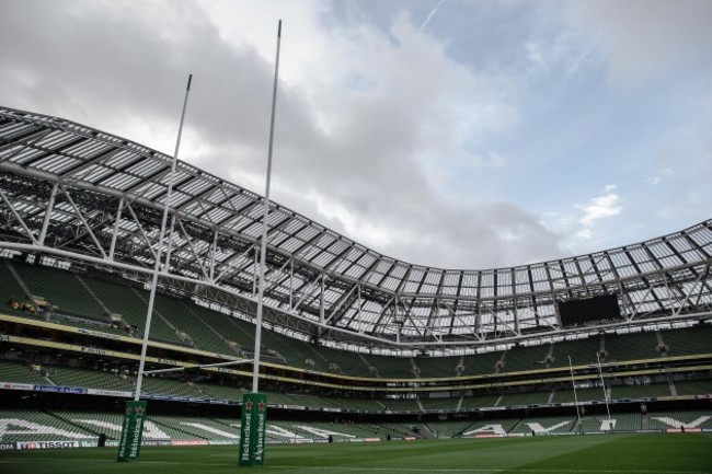 A view of the Aviva Stadium