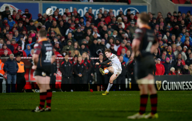 Paddy Jackson kicks a late penalty to win them the game