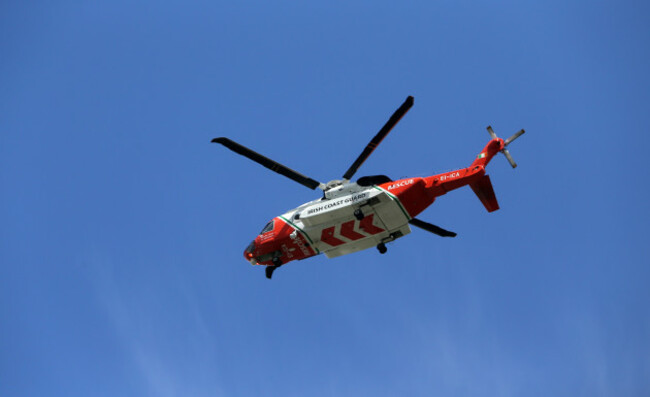 20/5/2015. The Irish Coast Guard helicopter in fli