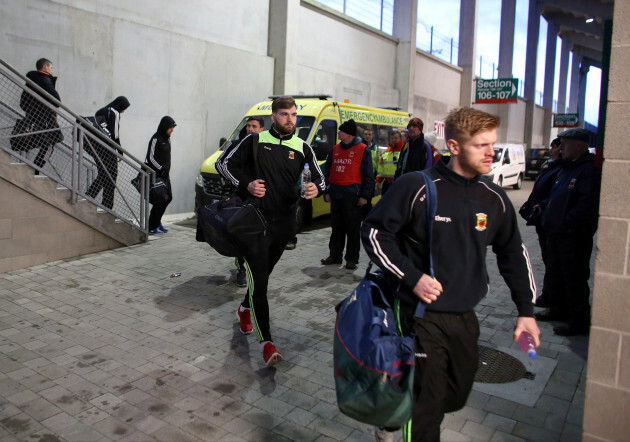 Aidan O’Shea arrives for the game