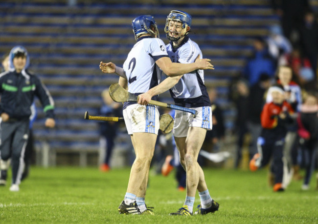 Mike Casey and Will O'Donoghue celebrate at the end of the game