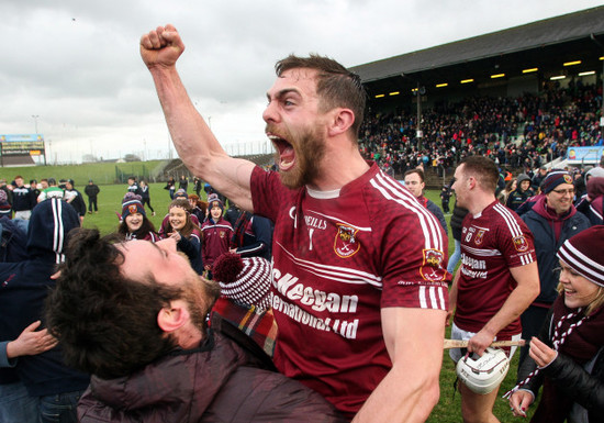 Neil McManus celebrates