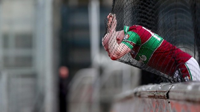 Colm McGoldrick dejected at the end of the game