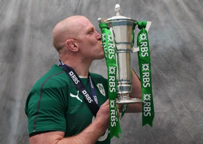 Paul OÕConnell with the trophy