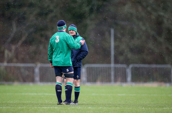 Sean O'Brien with Joe Schmidt