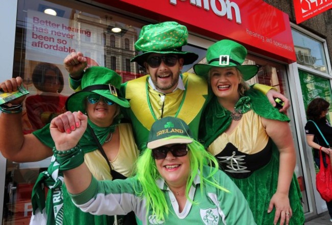 Irish fans before the match