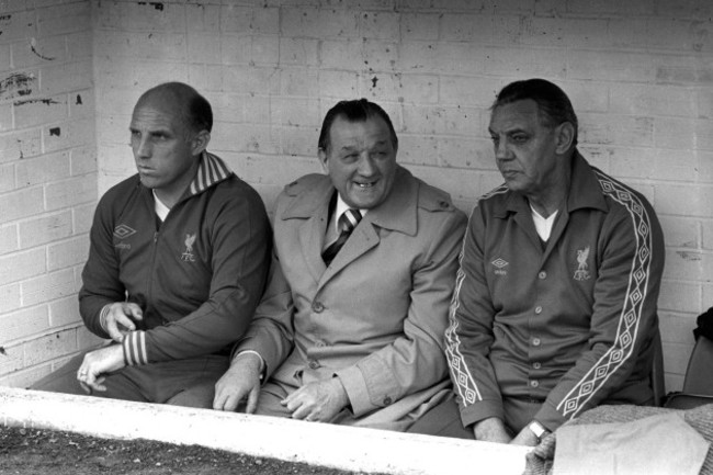 Soccer - League Division One - Liverpool - Joe Fagan, Bob Paisley and Ronnie Moran - Anfield