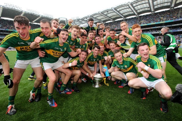 Kerry celebrate with the trophy