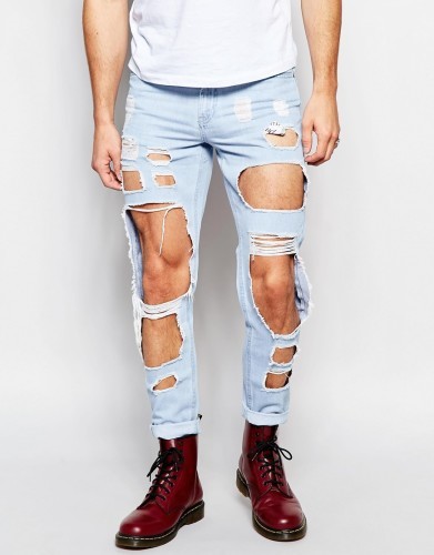 really distressed jeans