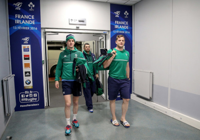 Jonathan Sexton, Rob Kearney and Jamie Heaslip