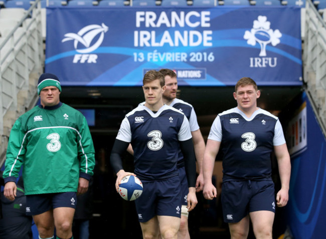 Nathan White, Andrew Trimble, Donncha Ryan and Tadhg Furlong