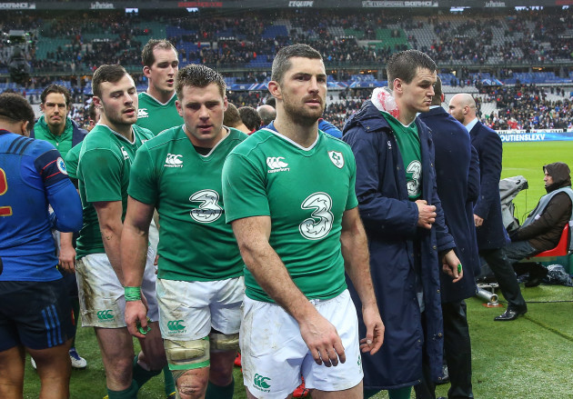 CJ Stander, Rob Kearney and Jonathan Sexton dejected after the game