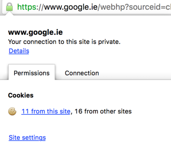 Chrome browser settings