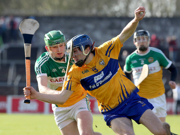 Shane O'Donnell tackled by Paddy Rigney