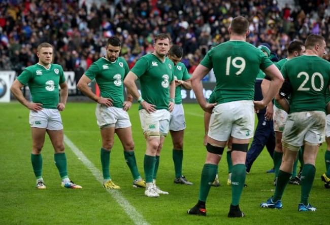 Jamie Heaslip dejected after the game