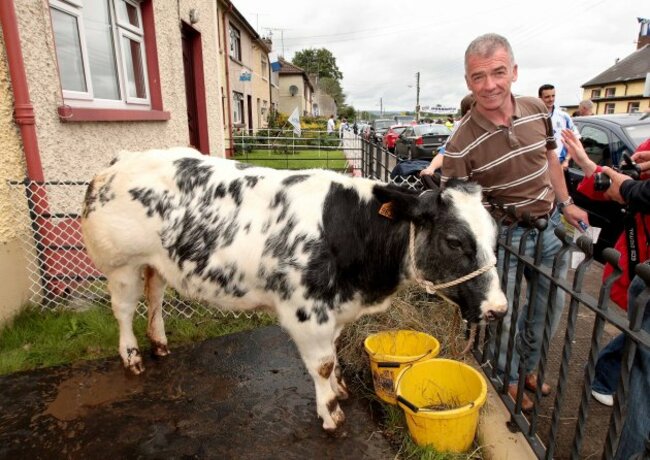 pat-mcenaney-meets-a-cow-outside-a-house-on-the-street-in-clones-1872010-630x446