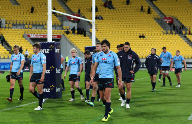 Dejected Waratahs players 6/4/2013